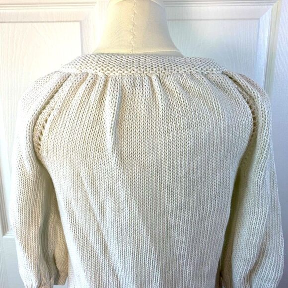 Theory White Linen Cotton Button Down Cardigan Size M Style: Jaklyn/Marbella - Picture 5 of 8